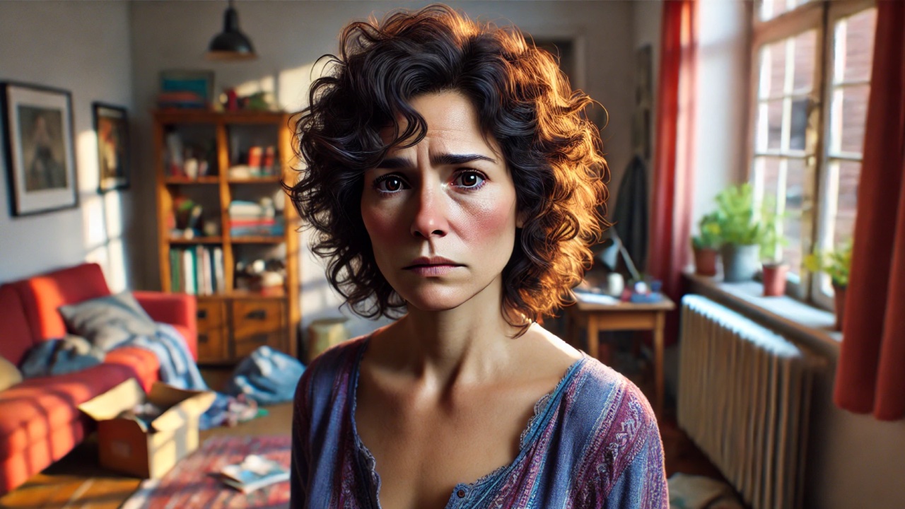 imagen de una mujer con expresion de tristeza