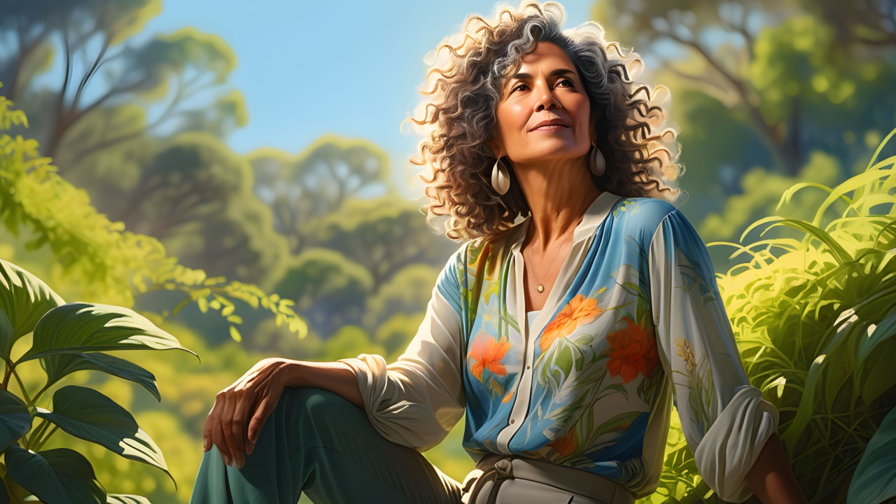 Imagen de una mujer con actitud de superación