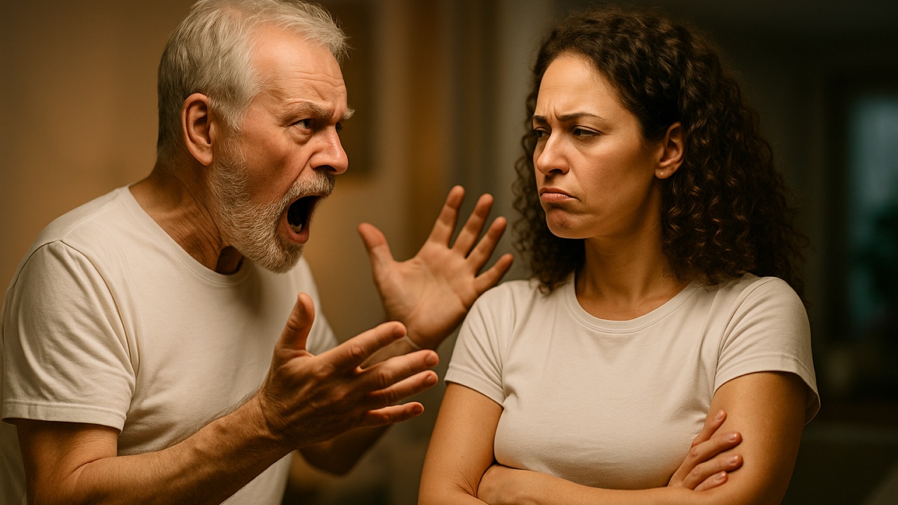 Imagen de un padre y una hija discutiendo
